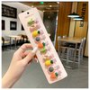 Generic 10 pcs Cartoon&Fruits Hair Clips Set Cute Barrettes Snap Hair Clips Headband Hairpins Hair Accessories Gift For Women Teens Girls #1, Yellow