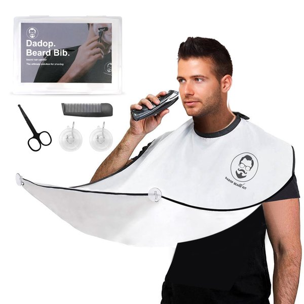 Beard Bib Trimmer Catcher for Shaving, Beard Hair Catcher, Beard Trimming Apron, Christmas Gifts for Him Husband Men