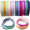 Candygirl HeadBands for Girls,DIY Satin Covered Girls Headbands,1cm Width Craft Headbands for Daily and Party(26pcs Per Pack Each Color 1pcs)