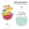 Cusrtyh 15 Sheets Fruits Party Invitations card with with 15 Envelopes，Fruity theme Birthday Party Invitations card ，Kids Party Celebration Invitations card，Girls Boys Birthday Party Supplies