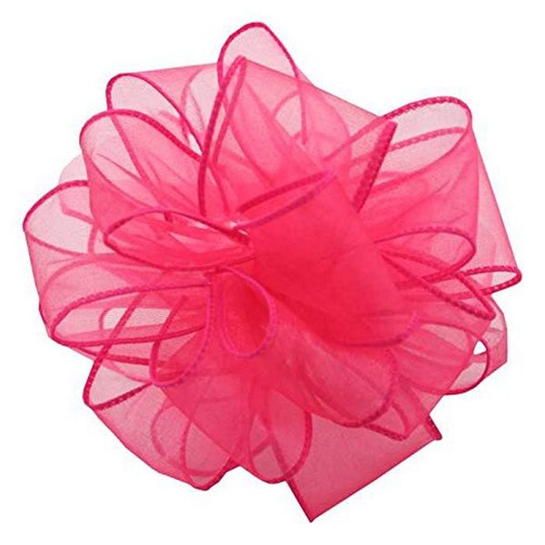 Berwick Offray ISS-009-50-FUF Fuchsia Wired Edge Ribbon