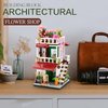 wriyvngs Street View Mini Building Blocks Flower House Shop Store Building Kit Simulation Construction Educational Creative Toy for Boys Girls Age 8+ 953 pcs