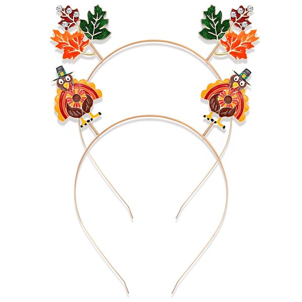 Thanksgiving Fall Headbands for Women Enamel Letter ‘GVIE THANKS’ ‘HAPPY FALL’ Hairbands Autumn Party Hair Accessory Gifts