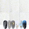 12 Sheets Gold Nail Art Stickers Decals,Nail Supplies 3D Self-Adhesive Nail Decals Metallic Stars Moon Glitter Gold Silver Nail Art Design Stickers for Women Girls Manicure Accessories Craft