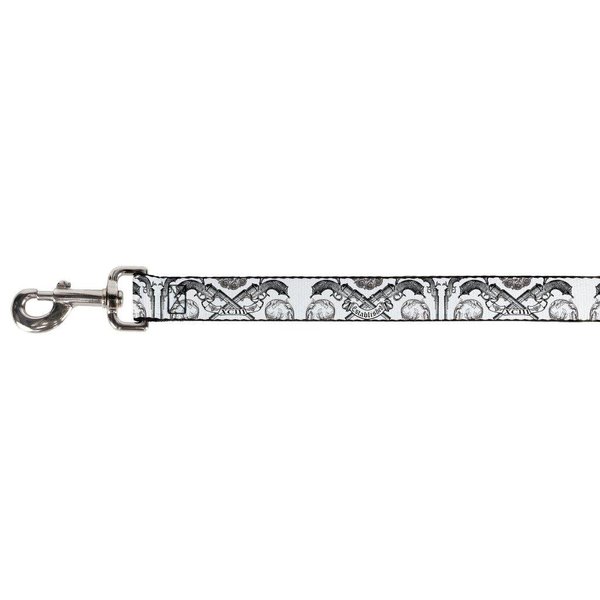 Dog Leash Buckle Down Est 93 White 6 Feet Long 1.5 Inch Wide