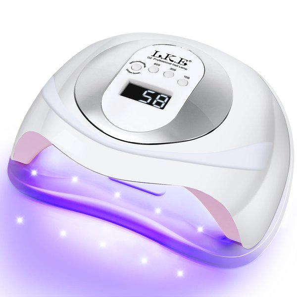 Wisdompark 108W UV Nail Lamp, UV Light for Gel Nails Polish 36LEDs Nail Lamp with 4Timer Settings Nail Dryer Light with LCD Screen Auto Sensor Professional