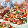 121pcs Christmas Party Plates and Napkins Table Decorations,Christmas Dinnerware Set Serves 24, Christmas Party Supplies for Kids and Adults