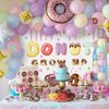 Mocsicka Donut Grow Up Backdrop Banner for Girls Donut Grow Up Party Decorations Donut Birthday Party Supplies Grow Up Photography Background (Pink, 70.8x43.3 Inch)