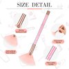 9 Pieces Facial Brushes Fan Mask Brushes, Soft Facial Applicator Brushes Tools for Peel Glycolic Mask Makeup for Mud Cream (Pink)