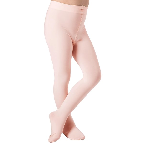 DIPUG Ballet Tights for Girls Dance Tights Toddler Thick Soft Footed Kids Pink Stockings Size 3t 4t 5t, 1 Pack