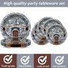 96PCS Medieval Party Plates and Napkin Castle Party Decorations Castle Knight Birthday Party Dessert Plates Medieval Themed Tableware Set for 24 Guests Kids Birthday Baby Shower Party Supplies