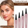 Liquid Eyebrow Pencil with Four Forks, Split Design, Water And Sweat Resistant, Smooth And Natural Eyebrow Shape (Brown)
