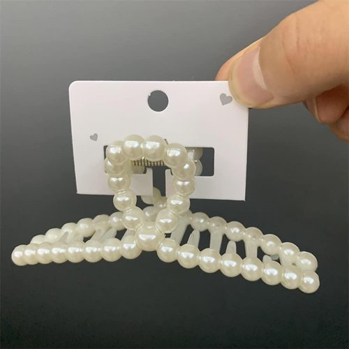 100Pcs White Hair Clip Display Cards Hairpin display tag DIY Hair Accessory Cardstock Clips and Barrettes