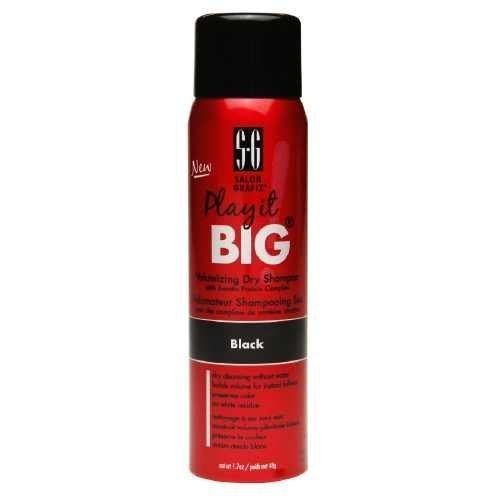 Salon Grafix Play It Big Volumizing Dry Shampoo for Black Hair, Travel Size 1.7 oz