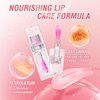 Magic Color Changing Lip Oil, Big Brush Moisturizing Lip Glow Oil Transparent Lip Care, Long Lasting Nourishing Plumping Glimmer Glow Lipstick, Tinted Lip Gloss Non-sticky Fresh (01 Clear to Pink)