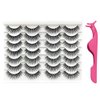 Malytizi Eye Lashes False Eyelashes Cat Eyes Lashes Fluffy False Lashes 14 Pairs Pack natural Eye Lashes Sets Pack Faux Mink Lashes Fluffy Short Wispy