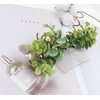 FIDDY898 Wedding Bridal Comb Camellia Hair Comb Ranunculus Green leaf Floral Clip Headpiece 2033