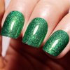 Imtiti Glitter Deep Green Gel Nail Polish, UV LED Soak Off Sparkle Green Color Nail Polish, Green Shimmer Glitter Gel Polish