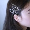 Iaceble Boho Crystal Heart Hair Clip Barrette Hollow Heart Hair Clips Cz Open Heart Side Clip Hairpin Gold Love Heart Hair Pins Clip Decorative Hair Accessories for Women and Girls Headdress