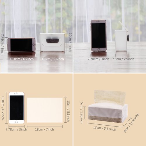 DrDirt Bamboo Tissues 3-Ply - 110 Count, Bamboo Facial Tissue Cube Bag 4 Pack with Wall-Mounted Dispenser - Eco-Friendly, Perfect for Bathroom & Kitchen