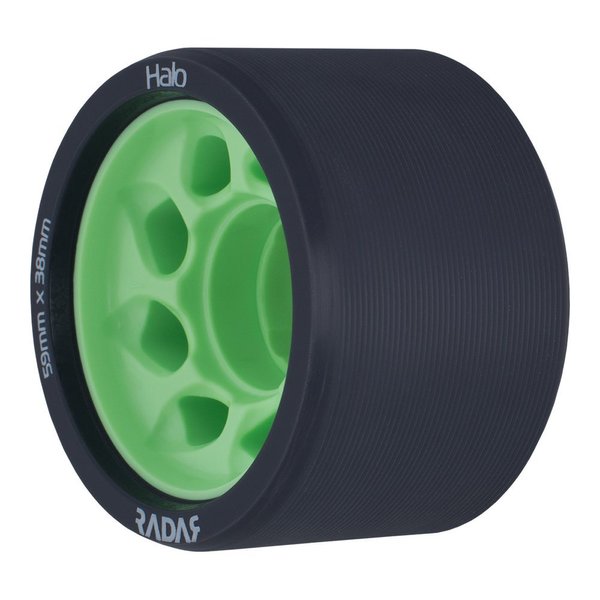 Radar Wheels - Halo - Roller Skate Wheels - 4 Pack of 38mm x 59mm Wheels | Green 97A
