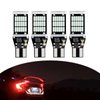 Fluher 4 PCS Car T15 Brake Light, 4014-45SMD 6500K 360 Degree High Brightness Reversing Light Turn Signal, CANBUS Decoded Stepless Plug and Play, Universal for Most Cars (Red)