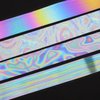 SILPECWEE 10 Rolls Neon Nail Foil for Long Acrylic Nails Holographic Nail Transfer Foil Transparent Broken Glass Holo Nail Art Foil Nail Design Stickers Fingernails Nail Accessories
