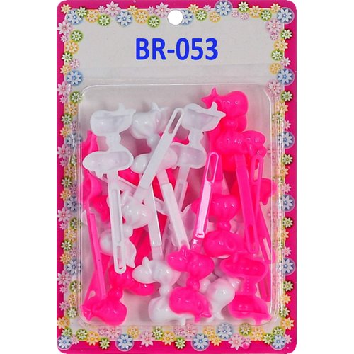 Tara Girls Super Cute Self Hinge Plastic Mulit Design Hair Barrettes Selection (BR53)