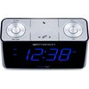 Emerson Smartset Radio Alarm Clock, 1.4" Blue LED Digital Display, USB Charging Port, Brightness Dimmer Controls, Bluetooth Connectivity, Set Alarm to Radio, Music, or Buzzer, Bedside Clock, Black