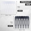 OIIKI Plastic Hair Side Comb Clips 30pcs, Mini 9 Teeth French Twist Hair Comb, Bridal Wedding Decorative Veil Hair Combs for Women Girls Hair Styling Accessories (Black & Clear)