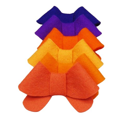Set of 6 Felt Bows Pinks Alligator Clip or French Barrette (Alligator Clip Left)