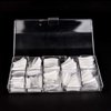 KADS French Nail Tips 500PCS Flake Nails Half Cover 10 Sizes Artificial False Nails Lady French Acrylic with Box for Nail Salon and DIY Nail Art (HC15)