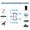 NEWCARE Digital 4-Way Coaxial Cable Splitter 5-2400MHz, RG6 and RG59 Compatible，4 Port Coax Splitter for Satellite, Cable TV, Antenna System, High Speed Internet and MoCA Network
