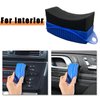 Dickno Tire Dressing Applicator, Car Tire Shine Dressing Applicator Pad with Lid, Auto Tire Wheel Waxing Polishing Sponge, Universal Wheel Shine Tool Accessories for Most Vehicles (Blue, Curved)