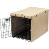 X-ZONE PET Double Door Dog Crate Cover - Polyester Pet Kennel Cover (Fits 24 30 36 42 48 inches Wire Crate) (30Inch, Tan)