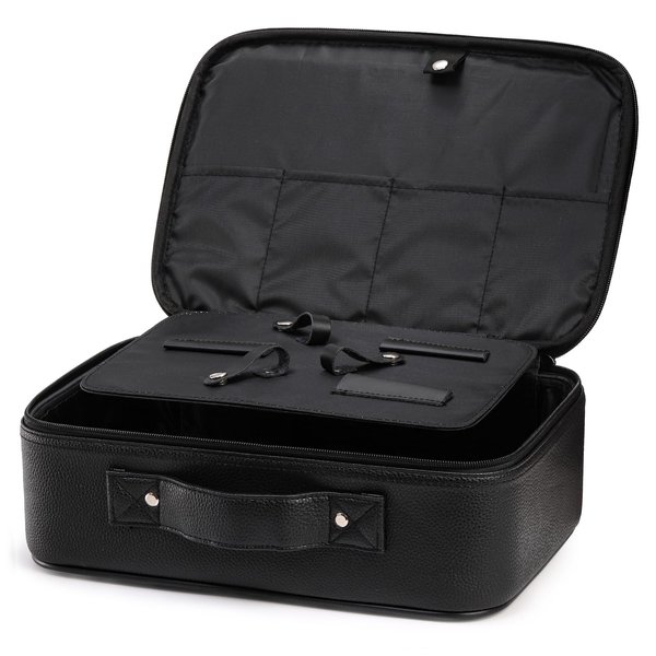 Hedume Hair Clipper Case, Hairdressing Tools Storage Carrying Case, Barber Tool Bag Barber Carrying Case 14" x 10'', Professional Hair Cutting Storage Organizer for Scissors, Barber Supplies