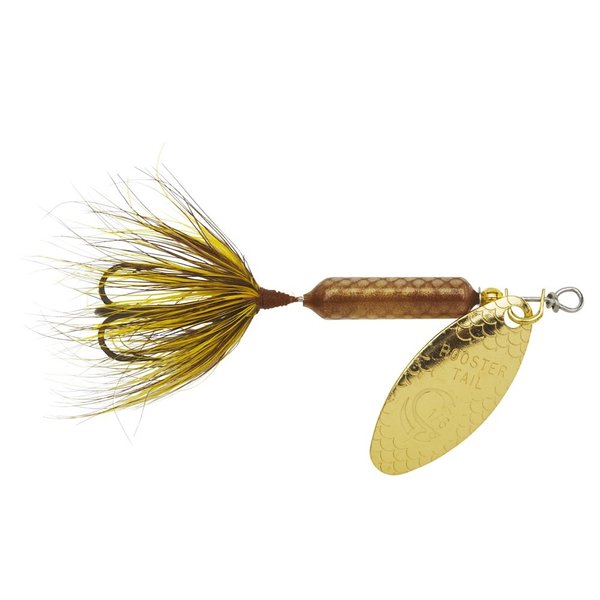 Yakima Bait Wordens 206-GH Rooster Tail in-Line Spinner, 2", 1/16 oz, Treble Hook, Grasshopper