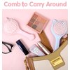Cute Cat Shape Hair Brush Set, Air Cushion Comb Wet and Dry Detangler Brush for Women Girls Kids Toddler Cute Paddle Detangling Comb for Curly Thick Wavy Thin Hair