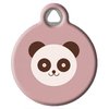 Dog Tag Art Panda Bear Personalized Pet ID Tag for Dogs and Cats, Silent Polymer Coated Stainless Steel Nametag with Customized Identification Information, Small .875" Diameter
