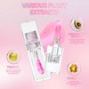 Bossup Color Changing Lip Oil,Warm Change Moisturizing Lip Gloss,Magic Big Brush Color Changing Lip Oil,Moisturized & sparkling,Long Lasting Nourishing Lip Glow Oil Non-sticky Primer Lip Tint (01+02)