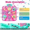 Kusntin Unicorn Dance Mat, Dance Mixer Rhythm Step Play Mat, Pink Dance Pad with LED Lights, Adjustable Volume, Built-in Music, 5 Game Modes, Xmas B-Day Gifts for 3-12 Years Old Girls Toys