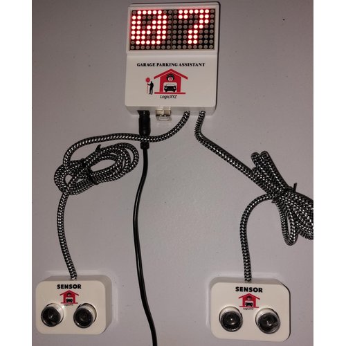 Garage Parking Assistant Digital Meter with Car Stop Indicator Light and Parking Sensor - Digital Parking Stopper for Garage - Car Bumper Guard – No Laser Harm Garage Parking Assist