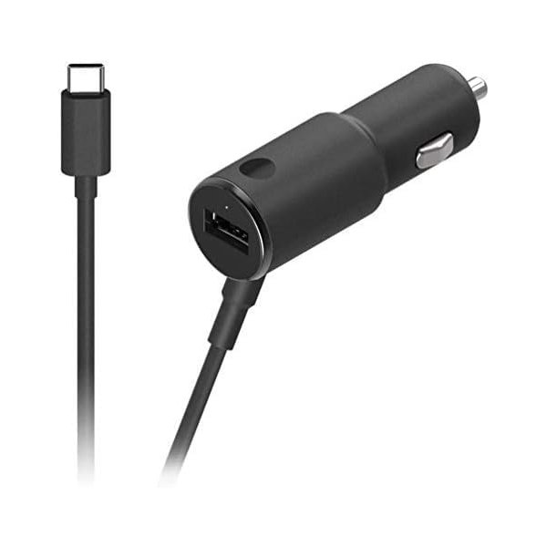 Turbo Fast 36W Car Charger Compatible with Sony Xperia L1 Dual Plus Extra USB Port, Dual Power, Long USB-C, PD, Thunderbolt 3/4 Cable!