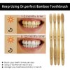 DR.PERFECT Bamboo Toothbrush with Medium Soft Natural Bristles Biodegradable Toothbrush for Teeth Whitening Pack of 4