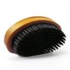 Terrilee Palm Wave Brush for Men 360 -Beech & Medium Hard Boar Bristle Wave Brush - Curved Wave Brush for Men 360 Wave Brush for Black Men - Wave Hair Brush Palm Wave Brush 360 (Light brown)