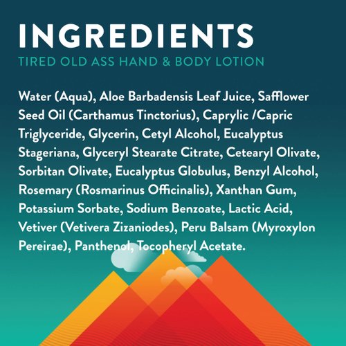 Little Moon Essentials Overcome Exhaustion Hand & Body Lotion, Tired Old Ass, 4 oz.