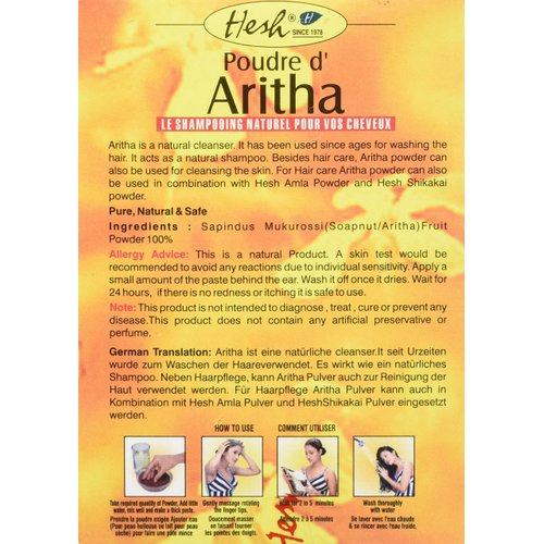 Hesh Aritha Herbal Ayurveda Powder The Natural Shampoo for Your Hair (100 g / 3.5 oz)