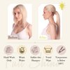 Full Shine Hair Extensions Ponytail Real Human Hair Ash Blonde Highlights Bleach Blonde Ponytail Hair Extensions Natural Straight Hair Pieces Clip in Extensions 80Grams 22Inch