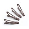 Dofash 4.5CM/1.77IN Mini Slim Snap Hair Clips Hair Barrettes Hair Accessories Braided Hair Clips for Women Thin Hair 20PCS（Brown）