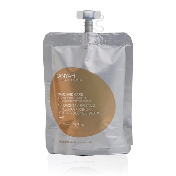 Anyah Doypack Conditioner (30 Ml/ 200 pack), Enriched With Shea Butter And Organic Sunflower Seed Oil, Certified Eu Ecolabel